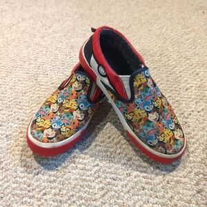 Pokemon Slip On Canvas Sneaker Shoes Size 4 Youth Pikachu Colorful Ground Up